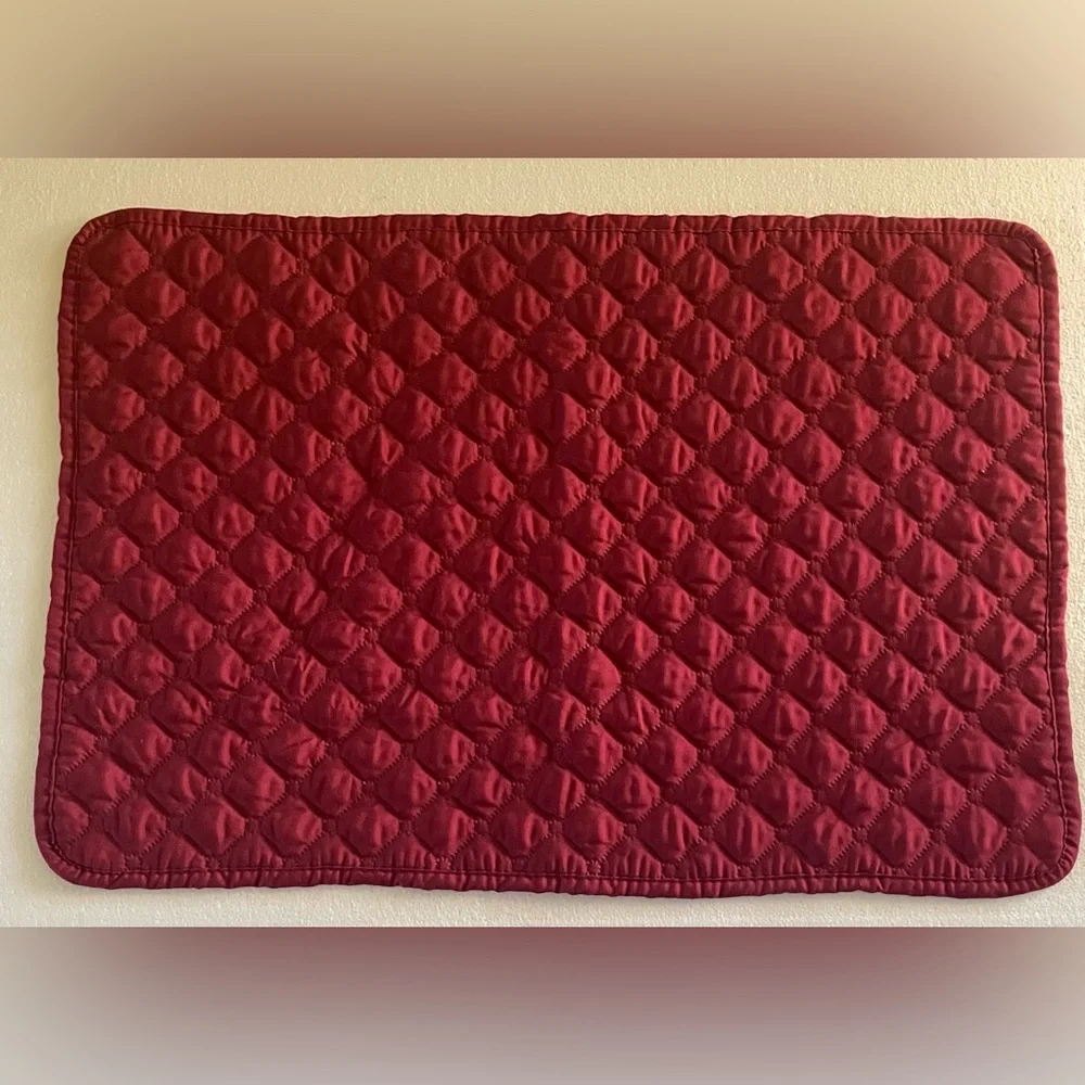 Burgundy Couch Sofa Armrest, Headrest Cover soft quilted Fabric